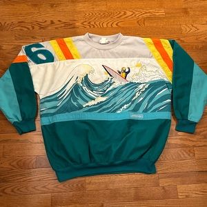 Vintage 80s Adidas Whitewater wind breaker devils toe nail River class 6